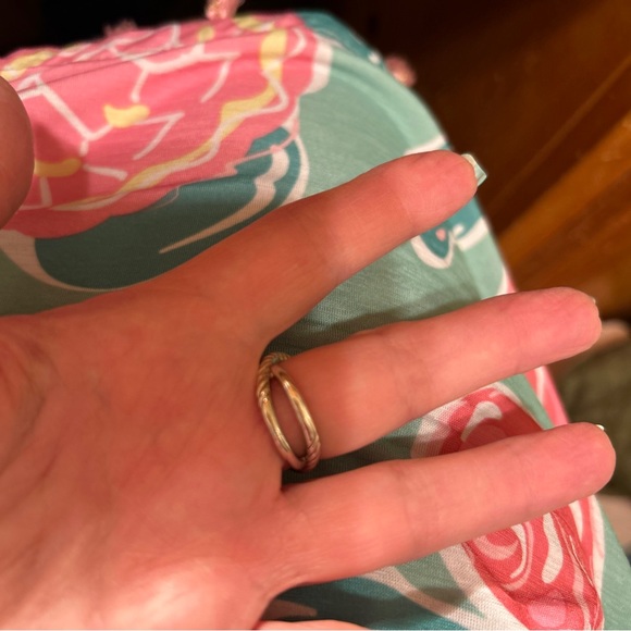 David Yurman vintage sterling silver infinity cable band topaz size 6 3/4 - Picture 4 of 14